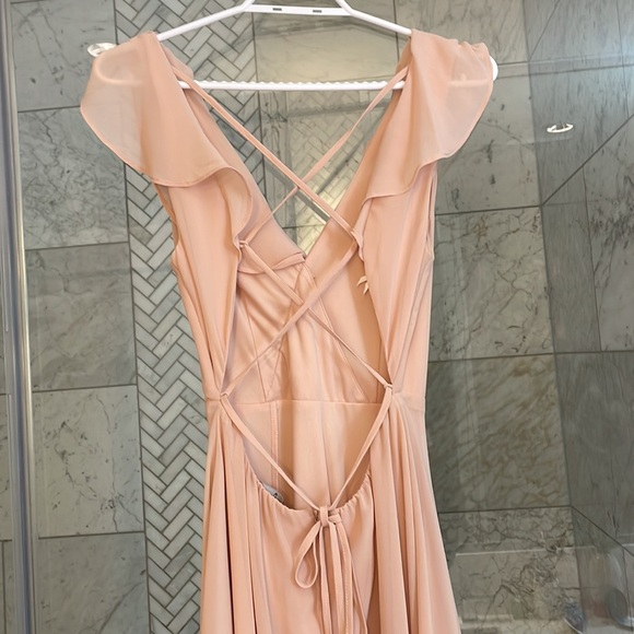 Light pink Lulus bridesmaid gown - Picture 3 of 3